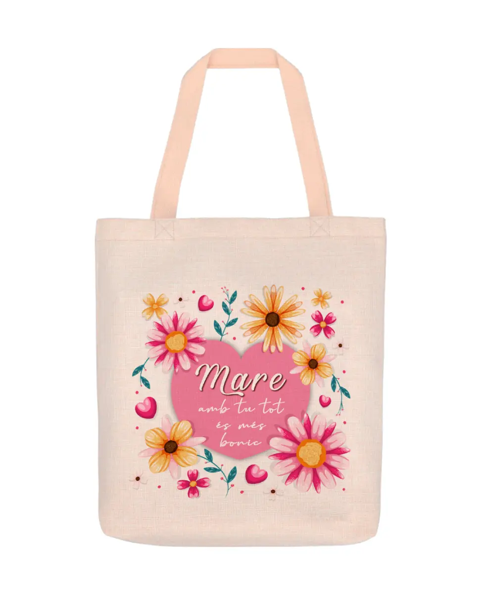 Bolsa de Lino Mare Amb Tu Tot És Més Bonic