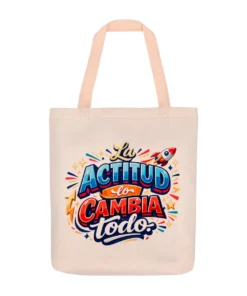 Bolsa de Lino La Actitud Lo Cambia Todo