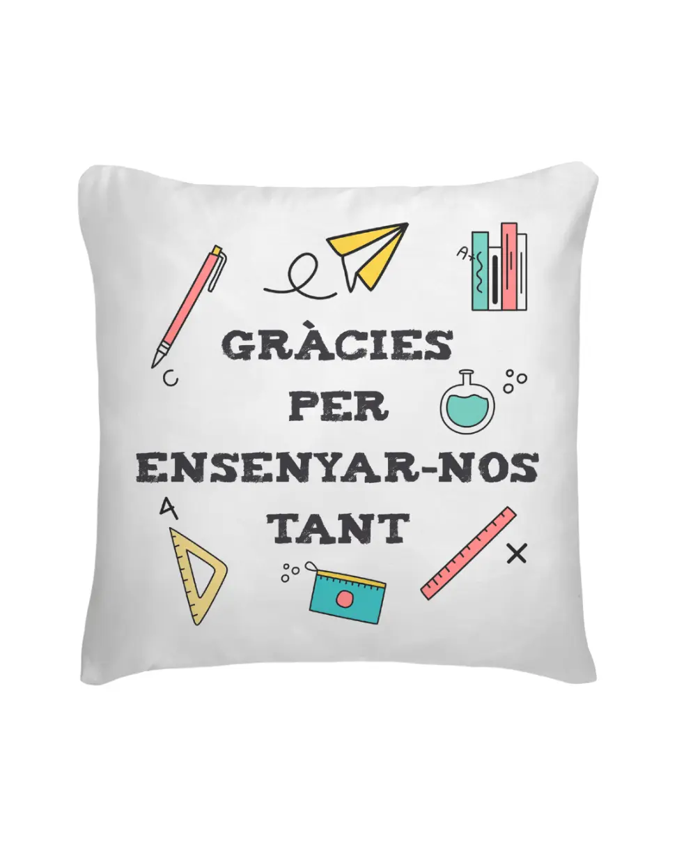 Cojín Profe Gràcies Per Ensenyar-nos