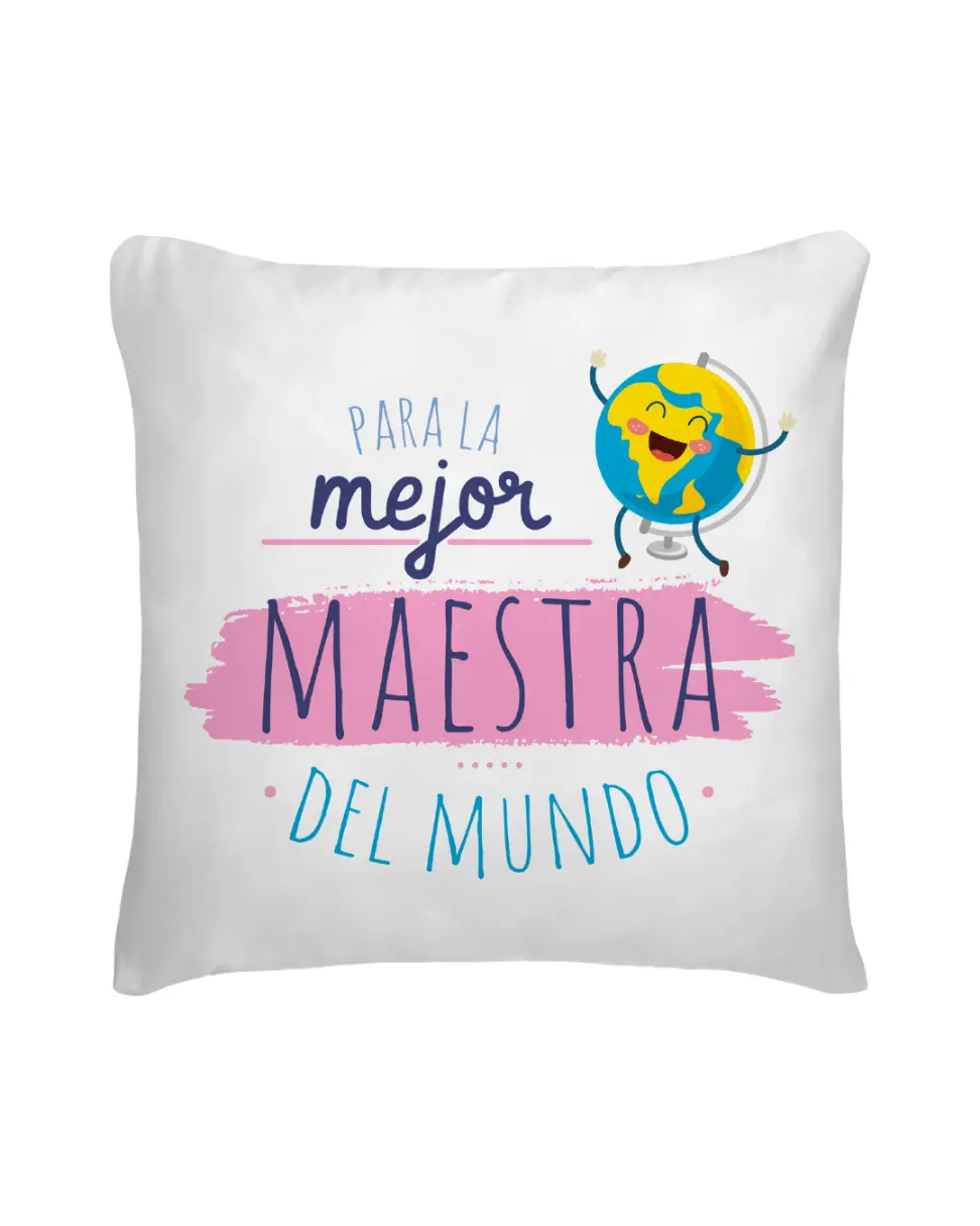 Cojín Profe Para La Mejor Maestra Del Mundo