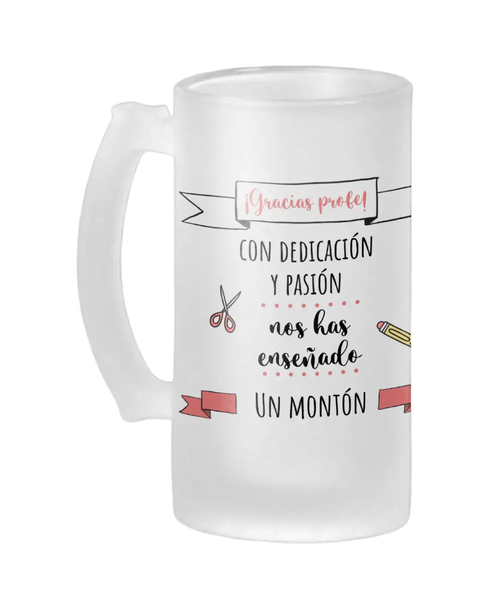 Jarra Cerveza Gracias Profe