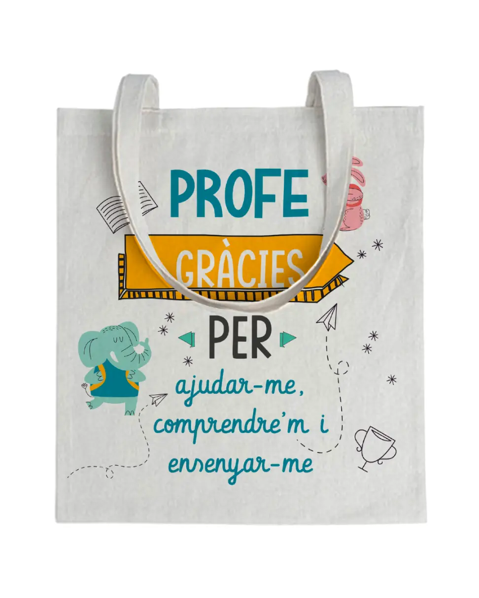 Tote bag Profe Gràcies Per Ajudar-me