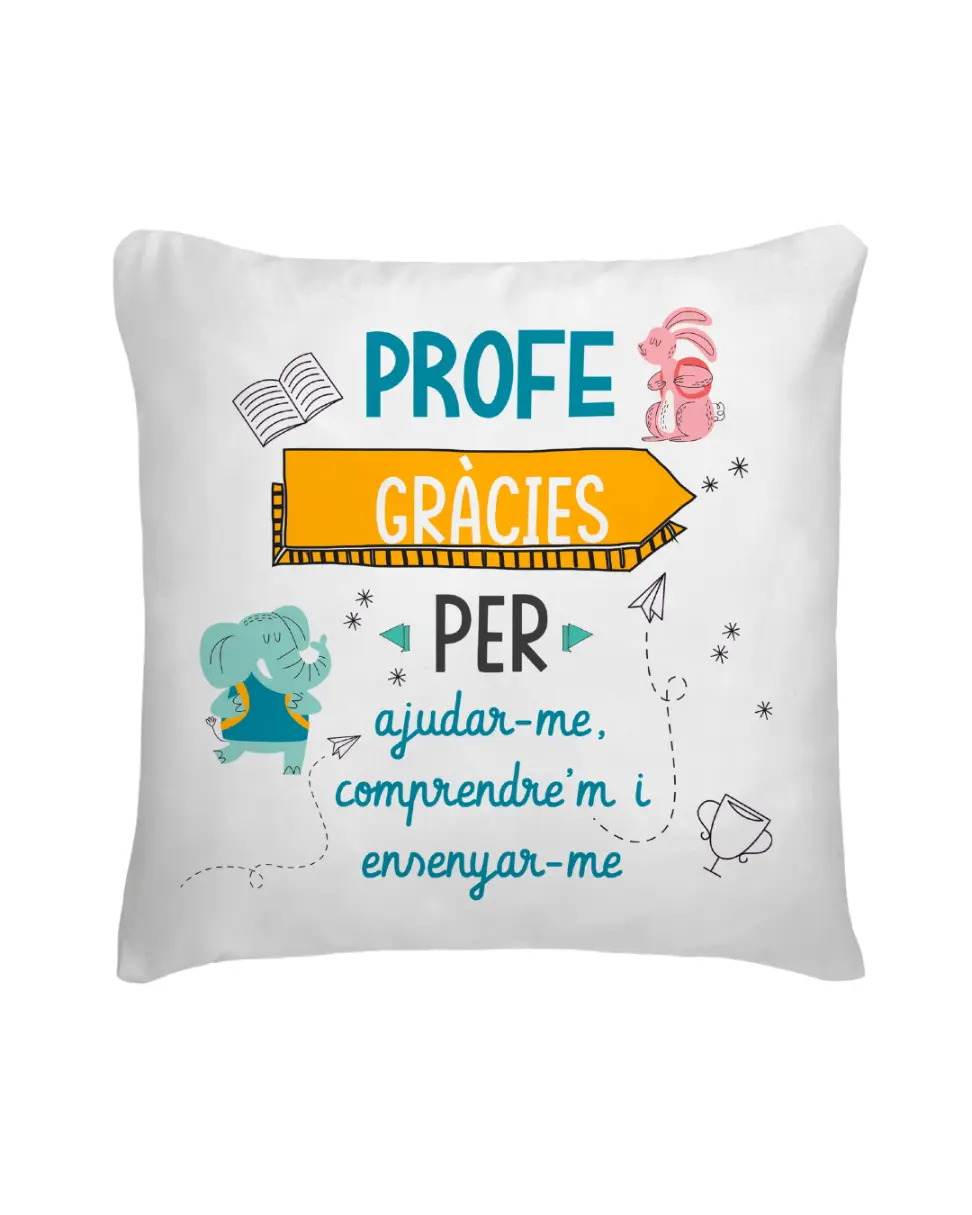Cojín Profe Gràcies Per Ajudar-me