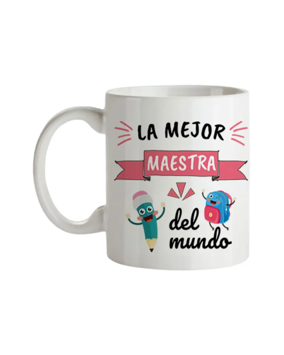 Taza Profe La Mejor Maestra Del Mundo