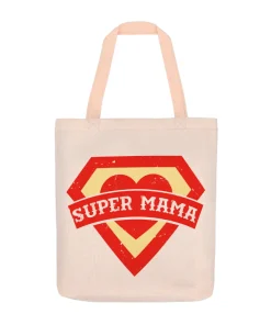 Bolsa de Lino Super Mamá Logo
