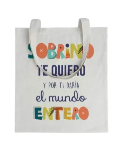 Tote bag Sobrino Te Quiero y Por Ti Daría El Mundo Entero