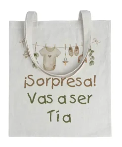 Tote bag ¡Sorpresa! Vas a Ser Tía