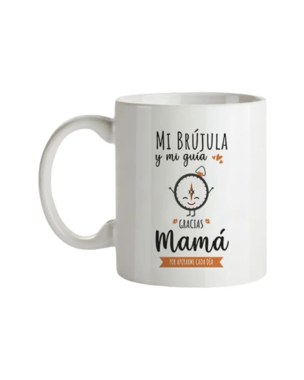 Taza Mi Brújula y Mi Guía