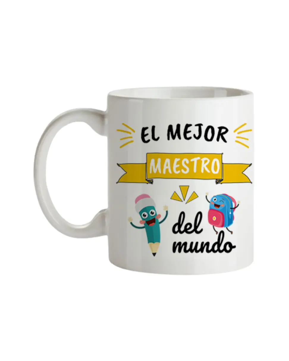 Taza Profe El Mejor Maestro Del Mundo