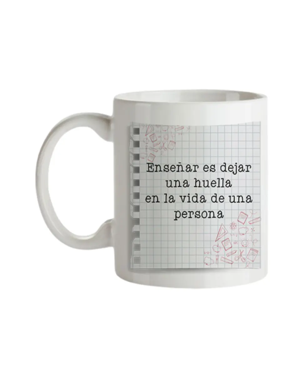 Taza Profe Enseñar Es Dejar Una Huella