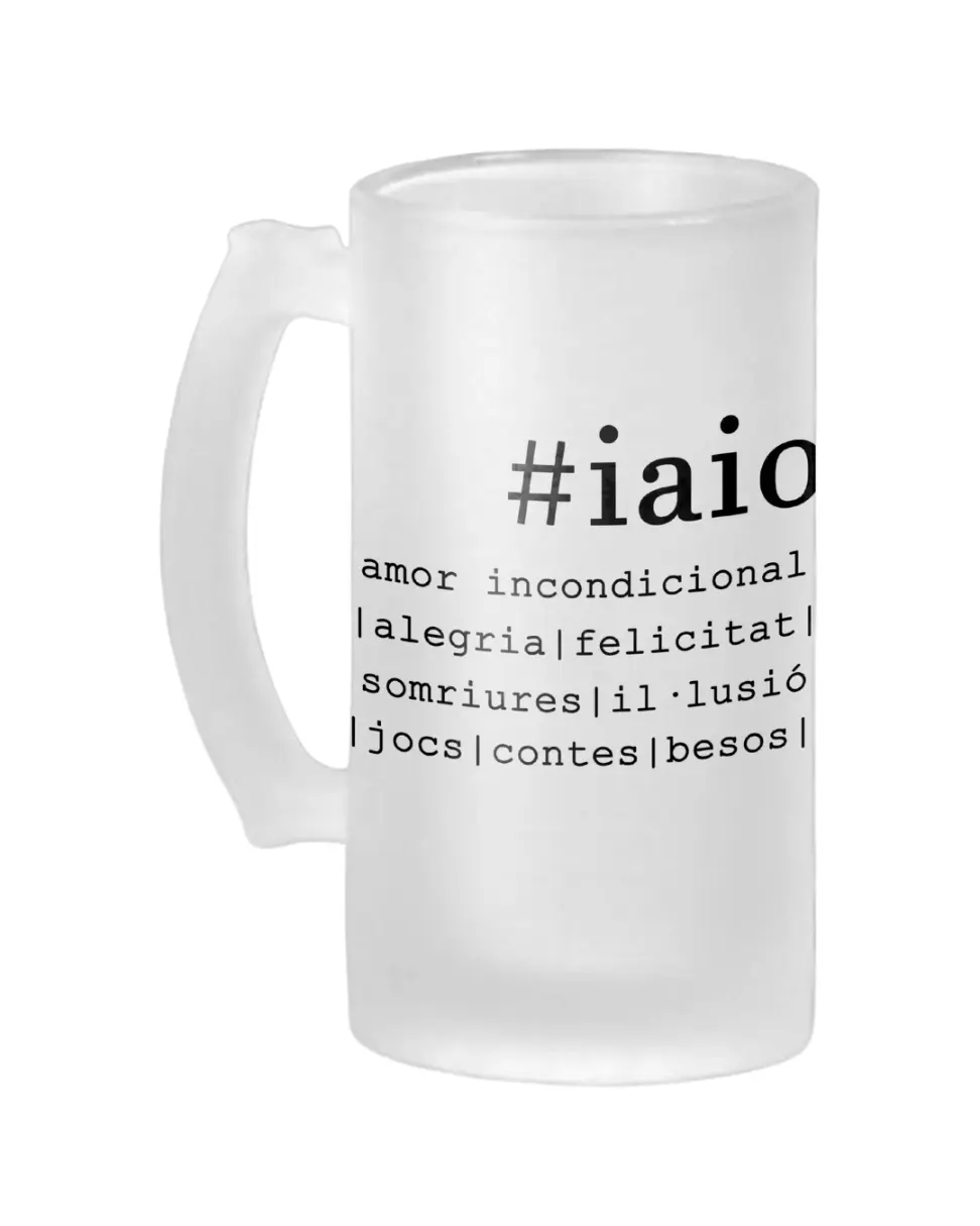 Jarra Cerveza Hastag Iaio