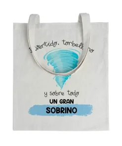 Tote bag Divertido, Torbellino y Sobre Todo Un Gran Sobrino