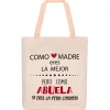 Bolsa de Lino Como Madre Eres La Mejor