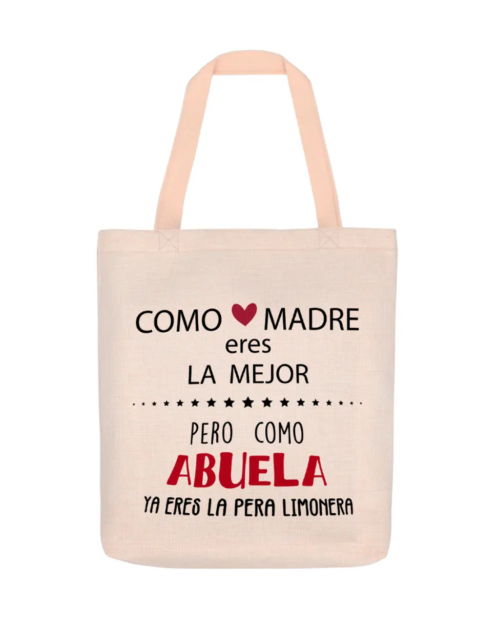 Bolsa de Lino Como Madre Eres La Mejor