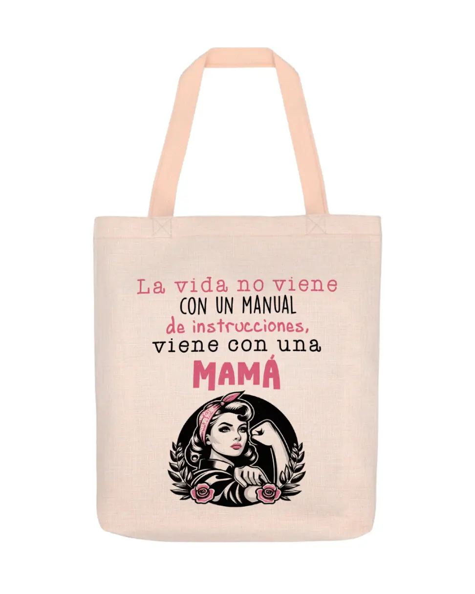 Bolsa de Lino La Vida No Viene Con Un Manual