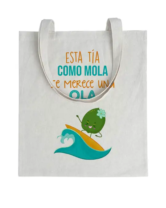 Tote bag Esta Tía Como Mola Se Merece Una Ola